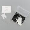 imageCherry Tree Collection  100PCS Gemstone Round Beads for Jewelry Making  Includes Storage Box Elastic String and Needlesblack obsidian