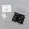 imageCherry Tree Collection  100PCS Gemstone Round Beads for Jewelry Making  Includes Storage Box Elastic String and Needlesblack tourmaline