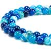 imageCherry Tree Collection  100PCS Gemstone Round Beads for Jewelry Making  Includes Storage Box Elastic String and Needleslace agate blue