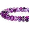 imageCherry Tree Collection  100PCS Gemstone Round Beads for Jewelry Making  Includes Storage Box Elastic String and Needleslace agate purple