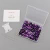 imageCherry Tree Collection  100PCS Gemstone Round Beads for Jewelry Making  Includes Storage Box Elastic String and Needleslace agate purple
