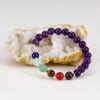 imageCherry Tree Collection Chakra Stretch Bracelet  Genuine Natural 8mm Gemstones Beads Sterling Silver Spacers  MenWomen  Small Medium Large SizesAmethyst  Medium