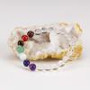 imageCherry Tree Collection Chakra Stretch Bracelet  Genuine Natural 8mm Gemstones Beads Sterling Silver Spacers  MenWomen  Small Medium Large SizesClear Quartz  Large