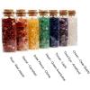 imageCherry Tree Collection Crystals and Healing Stones Chakra Set  Mini Glass Bottles with Gemstone Chips  7 Chakra Stones  Real Rocks and Crystals