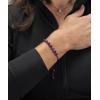 imageCherry Tree Collection Natural Gemstone Chakra Bracelet  Adjustable Size Nylon Cord  6mm Beads Silver Spacers  5quot65quotAmethystMedium