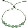 imageCherry Tree Collection Natural Gemstone Chakra Bracelet  Adjustable Size Nylon Cord  6mm Beads Silver Spacers  5quot65quotAventurineMedium