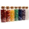 imageCherry Tree Collection Crystals and Healing Stones Chakra Set  Mini Glass Bottles with Gemstone Chips  7 Chakra Stones  Real Rocks and Crystals