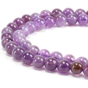 imageCherry Tree Collection  100PCS Gemstone Round Beads for Jewelry Making  Includes Storage Box Elastic String and Needlesamethyst