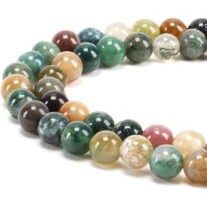 imageCherry Tree Collection  100PCS Gemstone Round Beads for Jewelry Making  Includes Storage Box Elastic String and Needlesindian agate