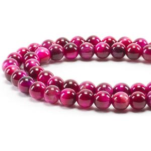 imageCherry Tree Collection  100PCS Gemstone Round Beads for Jewelry Making  Includes Storage Box Elastic String and Needlespink tiger eye