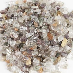imageCherry Tree Collection 12 Pound Polished Tumbled Gemstone Chips Pebbles Crystal Chips Bulk for Jewelry Making Healing Plants Succulents Aquariums Decoration Chakra AquamarinePhantom Quartz