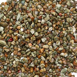 imageCherry Tree Collection 12 Pound Polished Tumbled Gemstone Chips Pebbles Crystal Chips Bulk for Jewelry Making Healing Plants Succulents Aquariums Decoration Chakra AquamarineRhyolite