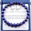 imageCherry Tree Collection  Handmade Crystal Beaded Stretch Bracelets For Women and Men  Small Medium Large Sizes  Healing Properties Card  8mm Round BeadsLapis