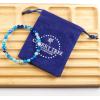 imageCherry Tree Collection  Small Medium Large Sizes  Gemstone Beaded Bracelets For Women and Men  6mm Round BeadsBlue Ice