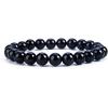 imageCherry Tree Collection  Small Medium Large Sizes  Gemstone Beaded Bracelets For Women and Men  8mm Round BeadsBlack Agate