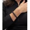 imageCherry Tree Collection  Small Medium Large Sizes  Gemstone Beaded Bracelets For Women and Men  8mm Round BeadsMatte Black Agate