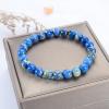 imageCherry Tree Collection Gemstone Beaded Stretch Bracelet 8mm Round Beads 7quotBlue Aquaterra