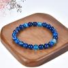 imageCherry Tree Collection Gemstone Beaded Stretch Bracelet 8mm Round Beads 7quotLace Agate  Blue