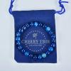 imageCherry Tree Collection Gemstone Beaded Stretch Bracelet 8mm Round Beads 7quotLace Agate  Blue