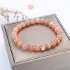 imageCherry Tree Collection Gemstone Beaded Stretch Bracelet 8mm Round Beads 7quotPeach Moonstone
