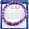 imageCherry Tree Collection  Handmade Crystal Beaded Stretch Bracelets For Women and Men  Small Medium Large Sizes  Healing Properties Card  8mm Round BeadsDogtooth Amethyst
