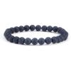 imageCherry Tree Collection  Small Medium Large Sizes  Gemstone Beaded Bracelets For Women and Men  6mm Round BeadsBlack Agate Matte