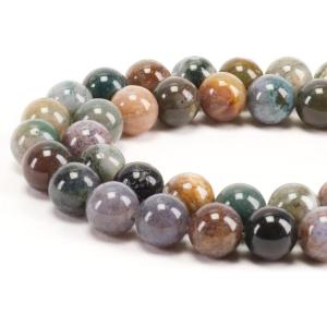 imageCherry Tree Collection  100PCS 8mm Indian Agate Gemstone Round Beads for Jewelry Making  Includes Storage Box Elastic String and Needles