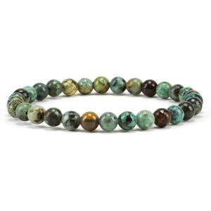 imageCherry Tree Collection  Small Medium Large Sizes  Gemstone Beaded Bracelets For Women and Men  6mm Round BeadsAfrican Turquoise
