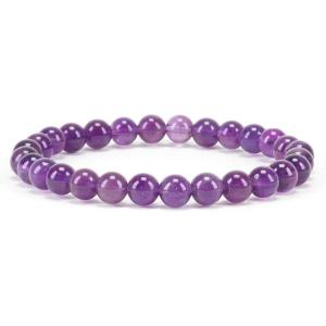 imageCherry Tree Collection  Small Medium Large Sizes  Gemstone Beaded Bracelets For Women and Men  6mm Round BeadsAmethyst