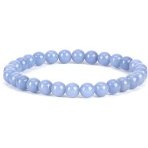 imageCherry Tree Collection  Small Medium Large Sizes  Gemstone Beaded Bracelets For Women and Men  6mm Round BeadsAngelite