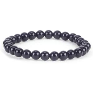 imageCherry Tree Collection  Small Medium Large Sizes  Gemstone Beaded Bracelets For Women and Men  6mm Round BeadsBlack Obsidian