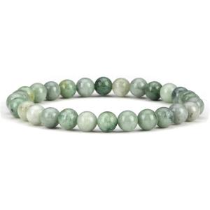 imageCherry Tree Collection  Small Medium Large Sizes  Gemstone Beaded Bracelets For Women and Men  6mm Round BeadsBurma Jade
