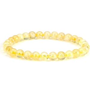 imageCherry Tree Collection  Small Medium Large Sizes  Gemstone Beaded Bracelets For Women and Men  6mm Round BeadsCitrine