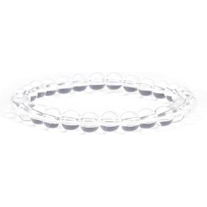 imageCherry Tree Collection  Small Medium Large Sizes  Gemstone Beaded Bracelets For Women and Men  6mm Round BeadsClear Quartz