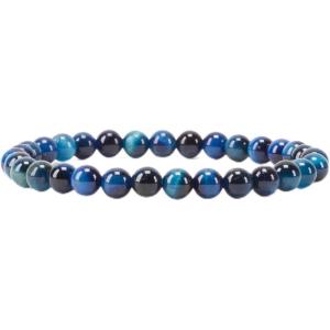 imageCherry Tree Collection  Small Medium Large Sizes  Gemstone Beaded Bracelets For Women and Men  6mm Round BeadsJade Blue Tigers Eye