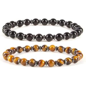 imageCherry Tree Collection  Small Medium Large Sizes  Gemstone Beaded Bracelets For Women and Men  6mm Round BeadsProtection Set