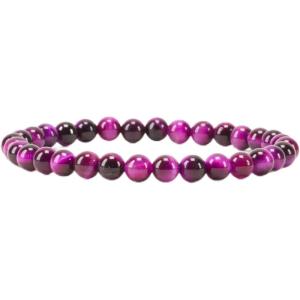 imageCherry Tree Collection  Small Medium Large Sizes  Gemstone Beaded Bracelets For Women and Men  6mm Round BeadsPurple Tigers Eye