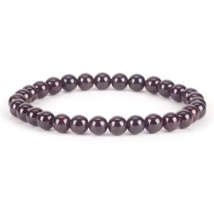 imageCherry Tree Collection  Small Medium Large Sizes  Gemstone Beaded Bracelets For Women and Men  6mm Round BeadsRed Garnet A Grade