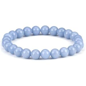 imageCherry Tree Collection  Small Medium Large Sizes  Gemstone Beaded Bracelets For Women and Men  8mm Round BeadsAngelite