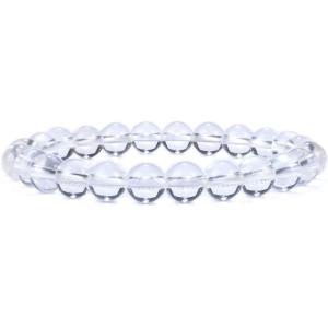 imageCherry Tree Collection  Small Medium Large Sizes  Gemstone Beaded Bracelets For Women and Men  8mm Round BeadsClear Quartz