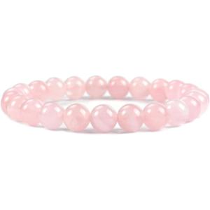 imageCherry Tree Collection  Small Medium Large Sizes  Gemstone Beaded Bracelets For Women and Men  8mm Round BeadsMadagascar Rose Quartz