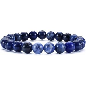 imageCherry Tree Collection  Small Medium Large Sizes  Gemstone Beaded Bracelets For Women and Men  8mm Round BeadsSodalite