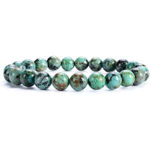 imageCherry Tree Collection Gemstone Beaded Stretch Bracelet 8mm Round Beads 7quotAfrican Turquoise