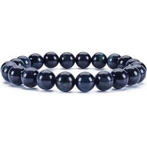 imageCherry Tree Collection Gemstone Beaded Stretch Bracelet 8mm Round Beads 7quotBlue Tigers Eye