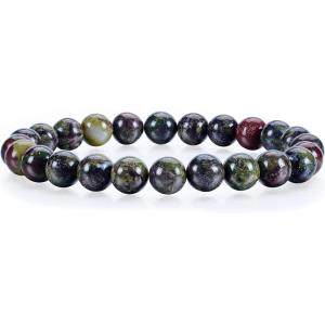 imageCherry Tree Collection Gemstone Beaded Stretch Bracelet 8mm Round Beads 7quotDragon Blood Jasper