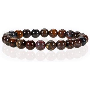 imageCherry Tree Collection Gemstone Beaded Stretch Bracelet 8mm Round Beads 7quotPietersite