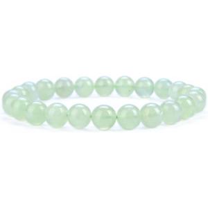 imageCherry Tree Collection Gemstone Beaded Stretch Bracelet 8mm Round Beads 7quotPrehnite