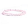 imageCherry Tree Collection  Small Medium Large Sizes  Gemstone Beaded Bracelets For Women and Men  4mm Round BeadsRose Quartz