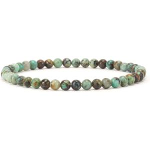 imageCherry Tree Collection  Small Medium Large Sizes  Gemstone Beaded Bracelets For Women and Men  4mm Round BeadsAfrican Turquoise