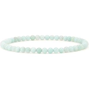 imageCherry Tree Collection  Small Medium Large Sizes  Gemstone Beaded Bracelets For Women and Men  4mm Round BeadsAmazonite